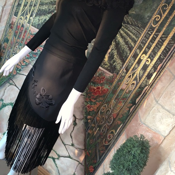 Vintage Cache Fringed Skirt - Picture 8 of 9